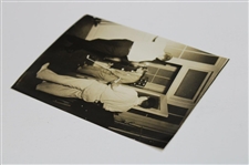 c.1930's Original Photo of Horton Smith Putting Setup in Office