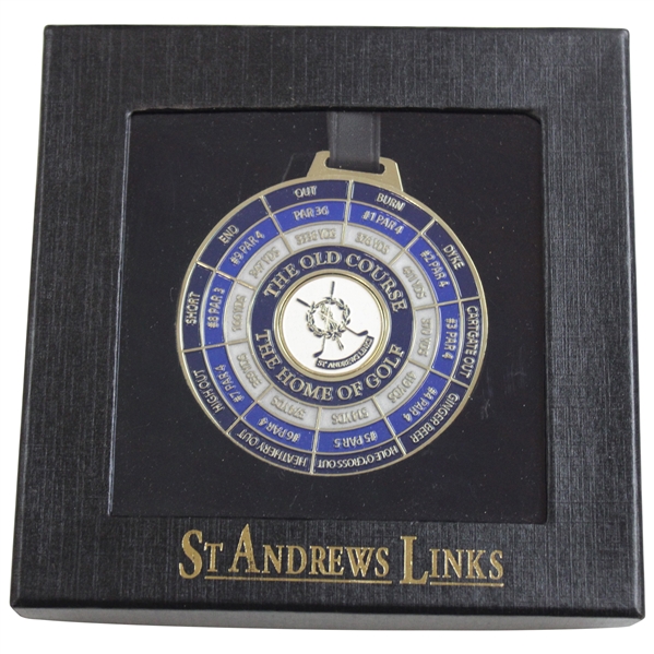 Old Course St. Andrews Links Hole Name/Yardage/Par Metal Bag Tag New in Original Package