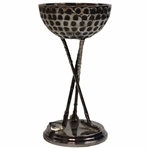Vintage Metal Dimple Golf Ball Themed Stand with Golf Club Themed Tri-Stand