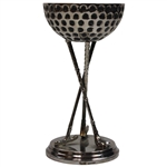 Vintage Metal Dimple Golf Ball Themed Stand with Golf Club Themed Tri-Stand
