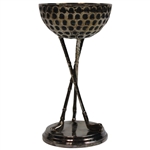 Vintage Metal Dimple Golf Ball Themed Stand with Golf Club Themed Tri-Stand