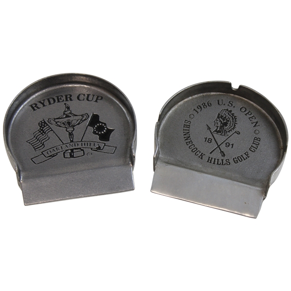 1986 US Open at Shinnecock Hills & 2004 Ryder Cup at Oakland Hills Pewter Putting Cup Ash Trays