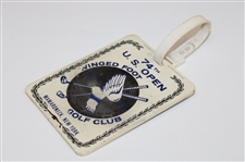 1974 U.S Open at Winged Foot Commemorative Bag Tag Listing Claude Harmon as PGA Professional