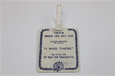 1974 U.S Open at Winged Foot Commemorative Bag Tag Listing Claude Harmon as PGA Professional