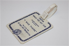 1974 U.S Open at Winged Foot Commemorative Bag Tag Listing Claude Harmon as PGA Professional