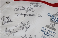 Team USA Signed 2009 Solheim Cup at Rich Harvest Farms Flag JSA ALOA