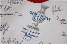 Team USA Signed 2009 Solheim Cup at Rich Harvest Farms Flag JSA ALOA