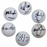 McDowell, Lowry, Grillo, Woodland, Laird & Mackenzie Hughes Signed Golf Balls JSA ALOA