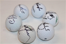 McDowell, Lowry, Grillo, Woodland, Laird & Mackenzie Hughes Signed Golf Balls JSA ALOA