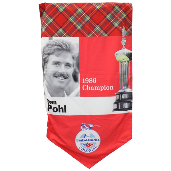 Bank of America Colonial 1986 Champion Dan Pohl Large Course Flown Banner