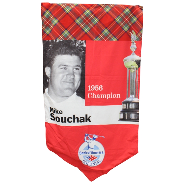 Bank of America Colonial 1956 Champion Mike Souchak Large Course Flown Banner