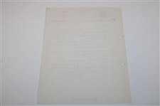Henry Cotton Signed Hand-Written Note to Les Bolland - January 28, 1979 JSA ALOA