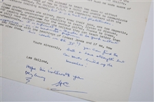 Henry Cotton Signed Typed Response to Les Bolland - August 1, 1980 JSA ALOA