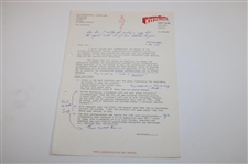 Henry Cotton Signed Typed Response to Les Bolland - August 1, 1980 JSA ALOA