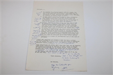 Henry Cotton Signed Typed Response to Les Bolland - August 1, 1980 JSA ALOA