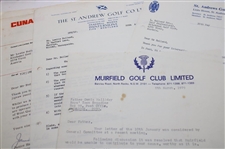 Large Grouping of World-Wide Responses & Correspondence to Les Bolland Re. Head Golf Pro Positions