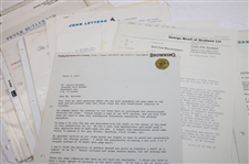 Large Grouping of World-Wide Responses & Correspondence to Les Bolland Re. Head Golf Pro Positions
