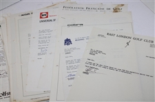 Large Grouping of World-Wide Responses & Correspondence to Les Bolland Re. Head Golf Pro Positions