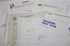 Large Grouping of World-Wide Responses & Correspondence to Les Bolland Re. Head Golf Pro Positions