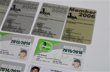Twenty (20) Various Membership Cards from 1980-2023 - Les Bolland Collection
