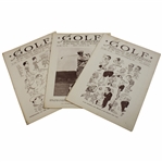 Three (3) 1930 August/September (2) Golf Illustrated Weekly Journals/Magazines