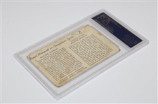 1961 Marlene Stewart Wheaties Great Moments In Canadian Sport Card PSA Graded 2 
