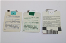 1989, 1990 & 1996 Masters Tournament SERIES Badges - Nick Faldo Winner