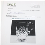 2008 Memorial Tournament Waterford Glass Pitcher
