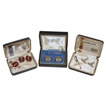 Three (3) Sets Of Golf Theme Cuff Links