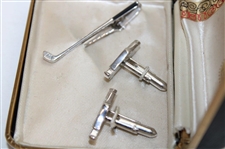 Three (3) Sets Of Golf Theme Cuff Links