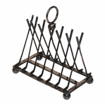 Vintage Crossed Clubs with Golf Ball Ring Silver Toast Rack