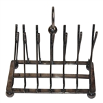 Vintage Crossed Clubs with Golf Ball Ring Silver Toast Rack