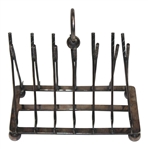 Vintage Crossed Clubs with Golf Ball Ring Silver Toast Rack