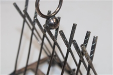 Vintage Crossed Clubs with Golf Ball Ring Silver Toast Rack