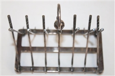 Vintage Crossed Clubs with Golf Ball Ring Silver Toast Rack