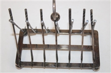 Vintage Crossed Clubs with Golf Ball Ring Silver Toast Rack