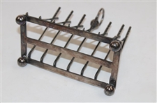 Vintage Crossed Clubs with Golf Ball Ring Silver Toast Rack