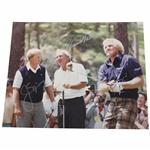 Nicklaus, Palmer, & Norman Signed Masters Tee Shot 8x10 Original Photo JSA ALOA