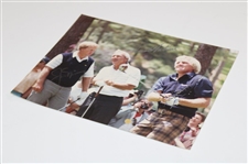 Nicklaus, Palmer, & Norman Signed Masters Tee Shot 8x10 Original Photo JSA ALOA