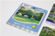 2016, 2017, 2018 & 2020 Masters Tournament SERIES Badges - Willett/Sergio/Reed/Johnson