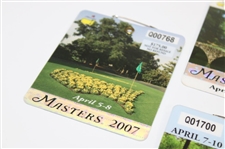 2007, 2008, 2009 & 2011 Masters Tournament SERIES Badges - Johnson/Immelman/Cabrera/Schwartzel
