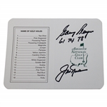 Jack Nicklaus & Gary Player (w/61, 74, 78) Signed Augusta National GC Scorecards JSA ALOA