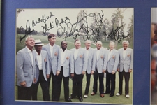 Arnold Palmer & 27 Others Signed The Chrysler Cup Flag And Photos - Framed JSA ALOA