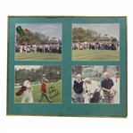 Arnold Palmer (3), Jack Nicklaus, & Greg Norman Signed Masters Collage Framed Photos JSA ALOA