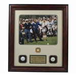 Ben Hogan And Arnold Palmer 1966 Masters Framed Photo With Logo Balls And Ball Marker 