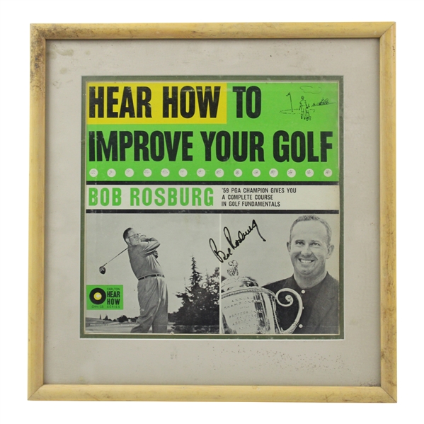 Bob Rosburg Signed Hear How To Improve Your Golf Framed Advertisement JSA ALOA