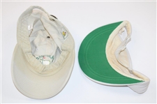 Sergio Garcia Signed 2006 Masters Tan Hat & Larry Mize Signed Visor JSA ALOA