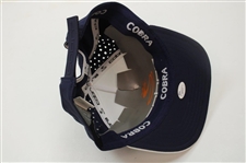 Rickie Fowler Signed White with Navy Cobra Logo Hat JSA #U97277
