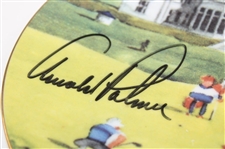 Arnold Palmer Signed 1995 Open Championship At St. Andrews Royal Mail Plate JSA ALOA
