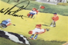 Arnold Palmer Signed 1995 Open Championship At St. Andrews Royal Mail Plate JSA ALOA